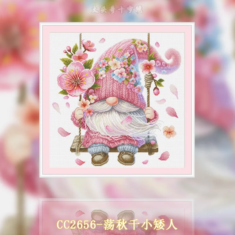 Cross Stitch Stamped Kits Beginners - 【CC2656 - Enano en movimiento】Kit de