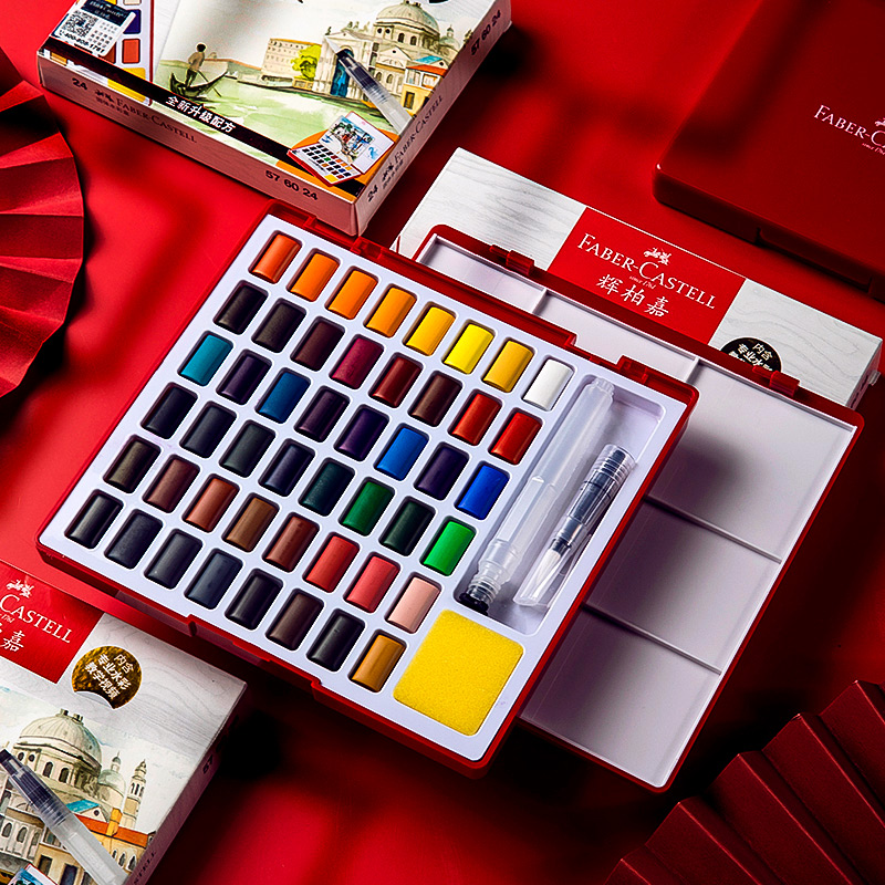 Watercolor Paint Set Solid Pigment - Juego de pintura de acuarela sólida,