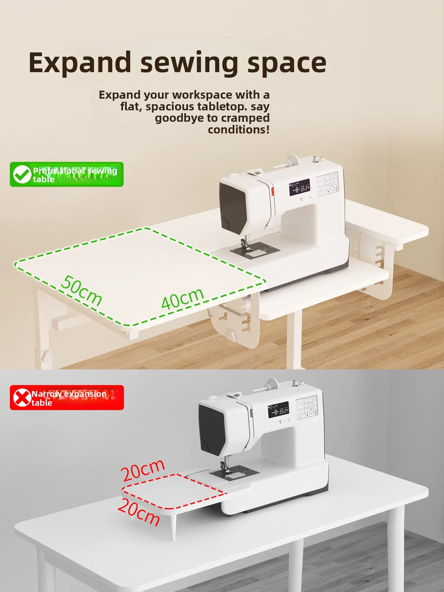 Mesa de costura ajustable para - Sewing reseña y precio
