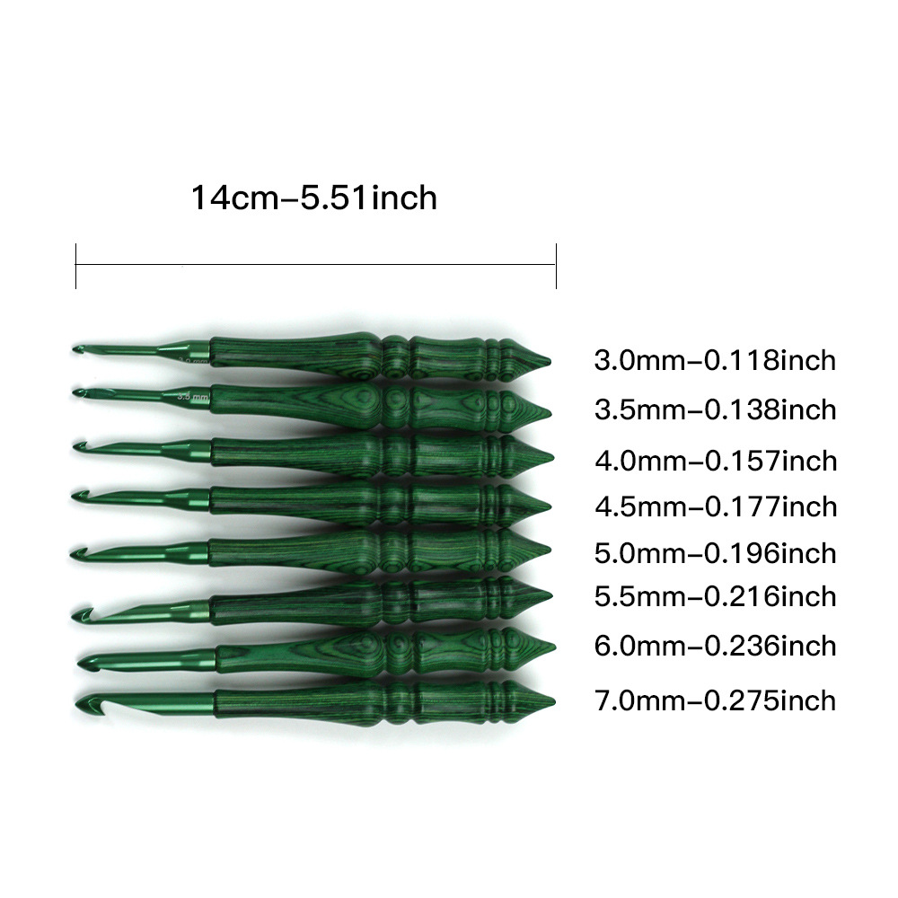 Juego de agujas de ganchillo c - Wooden Crochet Hooks Ergonomic Handle reseña y precio