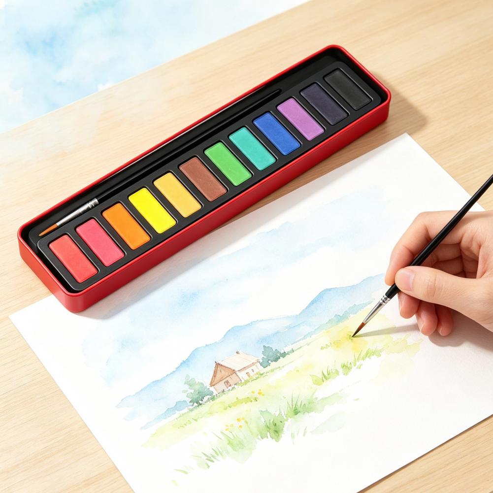 Set de Pintura de Acuarela Por - Watercolor Paint Set Solid Pigment reseña y precio