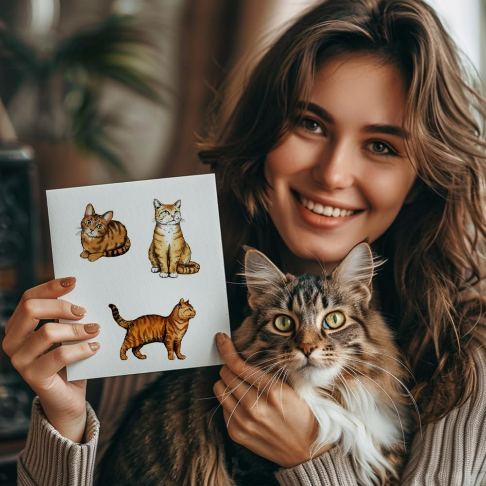 Sellos transparentes de gato,  - Clear Silicone Stamps For Card Making reseña y precio