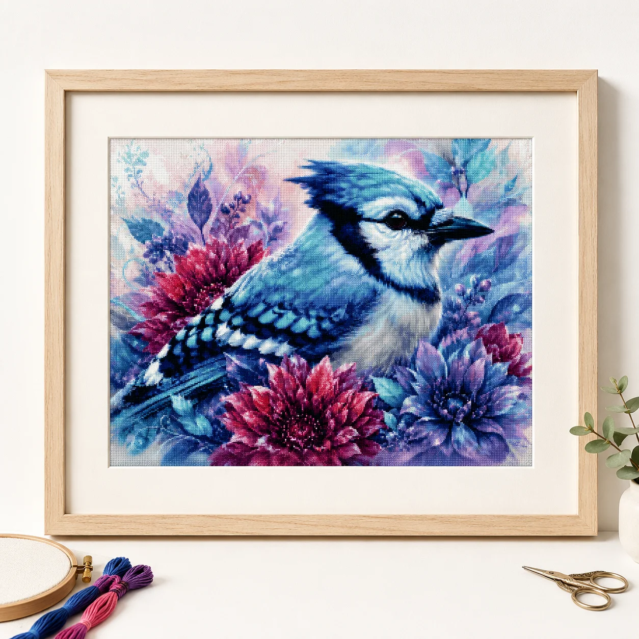 [ZZ8680-Gavián Azul] |   Kit d - Cross Stitch Stamped Kits Beginners reseña y precio